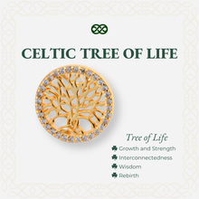 Load image into Gallery viewer, Celtic Tree of Life™ 18K Yellow Gold Diamond Earrings