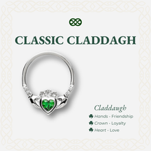 Load image into Gallery viewer, Classic Claddagh™ 18K White Gold Earrings