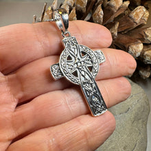 Load image into Gallery viewer, Grant Celtic Cross Necklace in Sterling Silver
