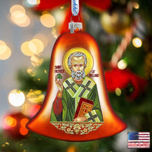 Load image into Gallery viewer, Saint Patrick Glass Ornament by G. DeBrekht - Celtic Decor