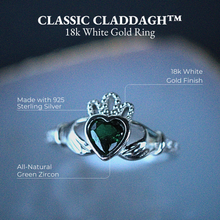 Load image into Gallery viewer, Classic Claddagh™ 18K White Gold Ring