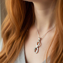 Load image into Gallery viewer, Infinite Love Trinity Knot Necklace in Sterling Silver