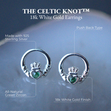 Load image into Gallery viewer, Classic Claddagh™ 18K White Gold Earrings