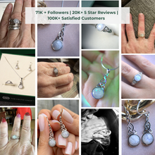 Load image into Gallery viewer, Celtic Mother™ 18K White Gold Moonstone Earrings