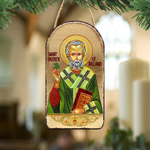 Load image into Gallery viewer, Saint Patrick Religious Celtic Sacred Icon Ornament - Celtic Decor