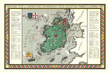 Load image into Gallery viewer, Vintage Agriculture & Fisheries Map of Ireland 1929