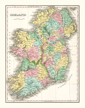 Load image into Gallery viewer, Vintage Map of Ireland 1827