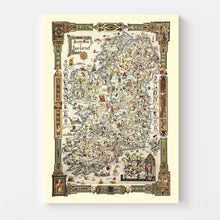 Load image into Gallery viewer, Vintage Story Map of Ireland 1936