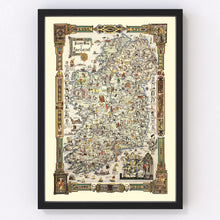 Load image into Gallery viewer, Vintage Story Map of Ireland 1936