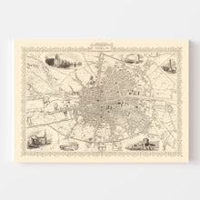 Load image into Gallery viewer, Vintage Map of Dublin, Ireland 1851
