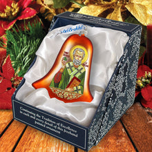 Load image into Gallery viewer, Saint Patrick Glass Ornament by G. DeBrekht - Celtic Decor