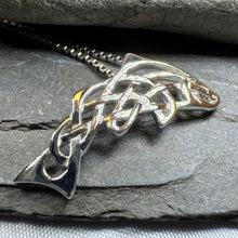 Load image into Gallery viewer, Celtic Salmon of Knowledge Necklace