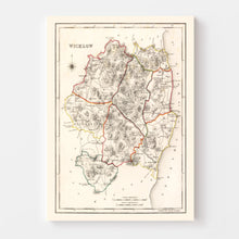 Load image into Gallery viewer, Vintage Map of Wicklow County Ireland, 1846
