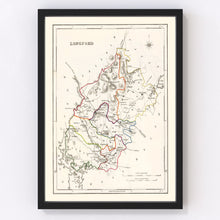 Load image into Gallery viewer, Vintage Map of Longford County Ireland, 1846