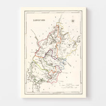 Load image into Gallery viewer, Vintage Map of Longford County Ireland, 1846