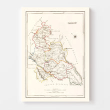 Load image into Gallery viewer, Vintage Map of Carlow County Ireland, 1846