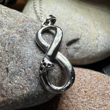Load image into Gallery viewer, Infinite Love Trinity Knot Necklace in Sterling Silver