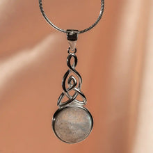 Load image into Gallery viewer, Celtic Mother™ 18K White Gold Moonstone Pendant