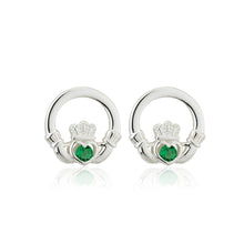 Load image into Gallery viewer, Classic Claddagh™ 18K White Gold Earrings