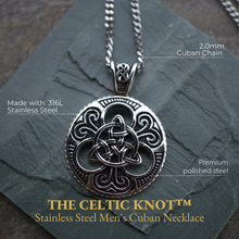 Load image into Gallery viewer, Celtic Knot™ Stainless Steel Men's Cuban Necklace