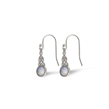 Load image into Gallery viewer, Celtic Mother™ 18K White Gold Moonstone Earrings