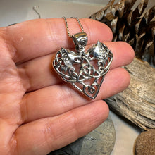 Load image into Gallery viewer, Celtic Wolf Love Necklace in Sterling Silver