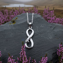 Load image into Gallery viewer, Infinite Love Trinity Knot Necklace in Sterling Silver