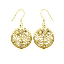 Load image into Gallery viewer, Celtic Tree of Life Solid Gold Earrings