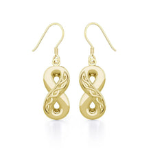 Load image into Gallery viewer, Celtic Infinity Solid Gold Earrings