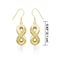 Load image into Gallery viewer, Celtic Infinity Solid Gold Earrings