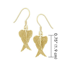 Load image into Gallery viewer, Angel Wings Solid Gold Earrings