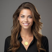 Load image into Gallery viewer, Sigil of the Archangel Michael Solid Gold Pendant