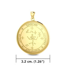 Load image into Gallery viewer, Sigil of the Archangel Michael Solid Gold Pendant