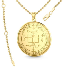 Load image into Gallery viewer, Sigil of the Archangel Gabriel Solid Gold Pendant