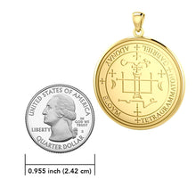 Load image into Gallery viewer, Sigil of the Archangel Gabriel Solid Gold Pendant