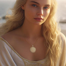 Load image into Gallery viewer, Sigil of the Archangel Gabriel Solid Gold Pendant