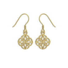 Load image into Gallery viewer, Celtic Knotwork Solid Gold Earrings