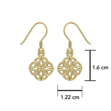 Load image into Gallery viewer, Celtic Knotwork Solid Gold Earrings