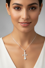 Load image into Gallery viewer, Kells Celtic Cross Necklace in Sterling Silver