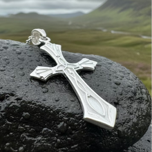 Load image into Gallery viewer, Kells Celtic Cross Necklace in Sterling Silver