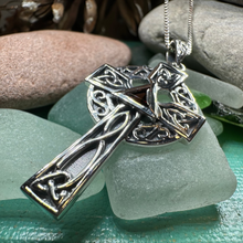 Load image into Gallery viewer, Recovery Celtic Cross Necklace in Sterling Silver
