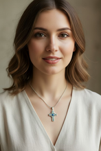 Load image into Gallery viewer, Rhys Opal Celtic Cross Necklace