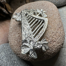 Load image into Gallery viewer, Artisan Irish Celtic Harp Brooch - Handmade in Ireland