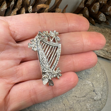 Load image into Gallery viewer, Artisan Irish Celtic Harp Brooch - Handmade in Ireland