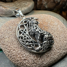 Load image into Gallery viewer, Mac Tíre Wolf Necklace in Sterling Silver