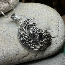Load image into Gallery viewer, Mac Tíre Wolf Necklace in Sterling Silver