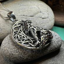 Load image into Gallery viewer, Mac Tíre Wolf Necklace in Sterling Silver