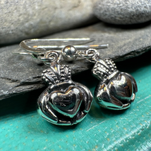 Load image into Gallery viewer, Idalia Irish Claddagh Earrings in Sterling Silver