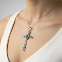 Load image into Gallery viewer, Spring Bloom Celtic Cross Necklace