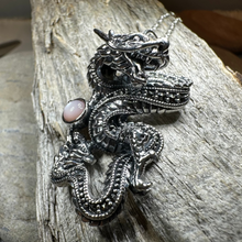 Load image into Gallery viewer, Celtic Rising Dragon Necklace